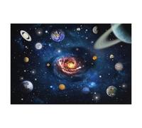 Espace, système Solaire et planètes, étoiles, Terre，1000 Pièces Puzzle Adulte Puzzle Artisanat Cadeau Classique Jouet en Bois Cadeau Unique Décoration Intérieure（75x50cm）-T75