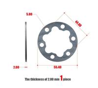 Espaceur de frein universel Compatible avec vélo E et scooter électrique 6 trous Disque 2/2 5/4 / 5 mm Améliorez votre trajet(2mm)