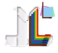 Espaceur pour superposition papier créatif | 7 pièces à code couleur | Calage pour cartes de vœux | Pour artisans, scrapbookeurs, artistes, maison ole, projet, appartement