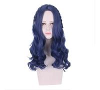 ESPADE Cosplay Wig Descendants 2 Evie Longue Perruque ondulée Cosplay Costume Femmes résistant à la Chaleur Cheveux synthétiques Halloween fête Jeu de rôle Perruques