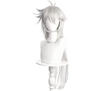 ESPADE Cosplay Wig Genshin Impact Rasoir Cosplay Argent Gris Long résistant à la Chaleur Cheveux synthétiques Halloween Carnaval fête Jeu de rôle Perruques