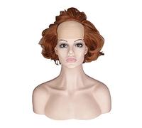 ESPADE Cosplay Wig Joker Cosplay Film Stephen King's It Pennywise Clown Orange Cheveux Synthétiques Courts Bouclés Le Clown Pennywise Halloween Party Perruques