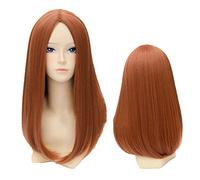 ESPADE Cosplay Wig Perruque Captain America 2 Natasha Romanoff Perruque Cosplay Anime Sintetis Belah Tengah Lurus Panjang Sedang + Topi Perruque