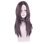ESPADE Cosplay Wig Perruque for Halloween Mode Fête de Noël Dress Up Perruque Resident Evil 8-Village Cassandra-Cassandra-Maroon Medium Long Cos Wig