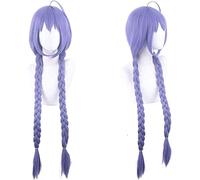 ESPADE Cosplay Wig sans Emploi réincarnation Mushoku Tensei Cosplay Anime Bleu Femmes Hommes Roxy Migurdia Double Tresse Femme de Chambre synthétique Perruque de Cheveux