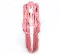 ESPADE Perruque Anime Cosplay Anime Seraph of The End Owari No Seraph Krul Tepes 100 cm de long Rose Queue de cheval amovible Cheveux Halloween Party Costume Cosplay Perruque