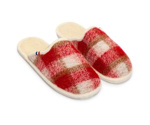 Espadrij - Chausson Woolcheck - Chaussons classiques - EU 45 - rouge check