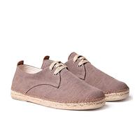 Espadrille à Lacets pour Hommes en Tissu de Coton - Dixon - Brun, 39 EU