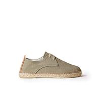 Espadrille à Lacets pour Hommes en Tissu de Coton - Dixon - Kaki, 43 EU