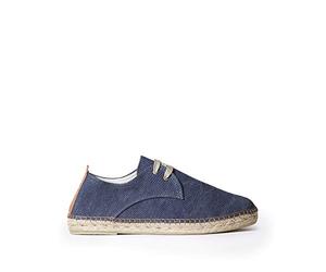 Espadrille à Lacets pour Hommes en Tissu de Coton - Dixon - Marine, 45 EU