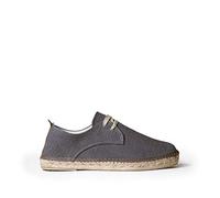 Espadrille à Lacets pour Hommes en Tissu de Coton - Dixon - Noir, 47 EU