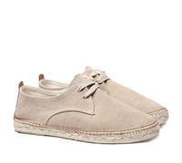 Espadrille à Lacets pour Hommes en Tissu de Coton - Dixon - Tabac, 43 EU