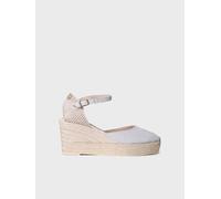 Espadrille à talon compensé et croûte de cuir pour mariée | MATILDA 39