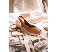 Espadrille à talon compensé et cuir pour femme | BERNIA-P 34