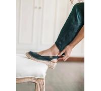 Espadrille à talon compensé et cuir pour femme | BERNIA-P 35