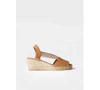Espadrille à talon compensé moyen cuir à bride arrière | TEIDE-P 43
