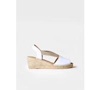 Espadrille à talon compensé moyen en cuir | TEIDE-P 42