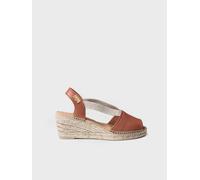 Espadrille à talon compensé moyen en cuir | TEIDE-P 45