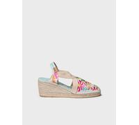 Espadrille à talon compensé pour femme avec broderie multicolore | MONTJOI 36