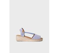 Espadrille à talon compensé pour femme et daim | BILDA 35