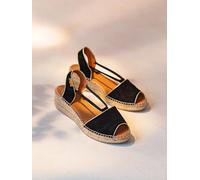 Espadrille à talon compensé pour femme et daim | BILDA 37