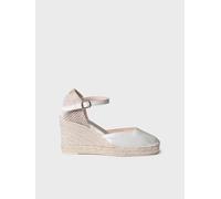 Espadrille à talon compensé pour mariée et satin | AUDREY 35