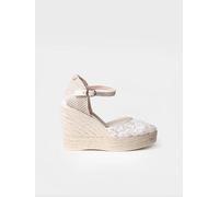 Espadrille à talon compensé pour mariée | PAOLA 35