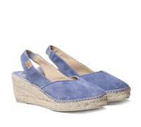 Espadrille compensée Femme en Daim - Betty-A - Indigo, 34 EU