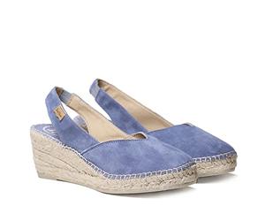 Espadrille compensée Femme en Daim - Betty-A - Indigo, 40 EU
