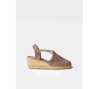 Espadrille compensée pour femme en daim avec élastiques | TREMP 45