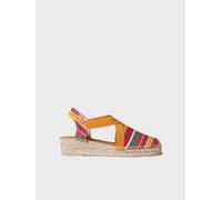 Espadrille compensée vegan pour femme en coton rayé | VINAROS 36