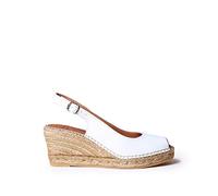 Espadrille Cuir Femme - CROACIA - Blanc, 35 EU
