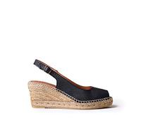 Espadrille Cuir Femme - CROACIA - Noir, 41 EU