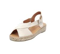Espadrille Cuir Femme - ELDA - Platine, 38 EU
