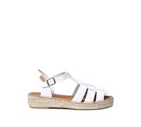Espadrille Cuir Femme- Emma - Blanc, 40 EU