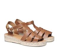 Espadrille Cuir Femme- Emma - Nougat, 38 EU