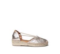 Espadrille Cuir Femme - ERLA - Platine, 41 EU