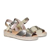 Espadrille Cuir Femme - Esther - Platine, 39 EU