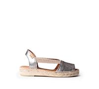 Espadrille Cuir Femme - ETNA - Acier, 39 EU