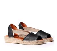 Espadrille Cuir Femme - ETNA - Noir, 40 EU
