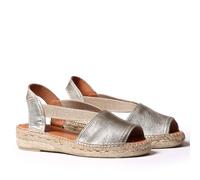 Espadrille Cuir Femme - ETNA - Platine, 40 EU
