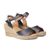 Espadrille Cuir Femme - SIA-P - Noir, 37 EU
