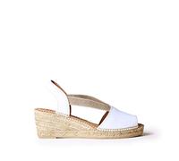 Espadrille Cuir Femme - TEIDE-P - Blanc, 41 EU