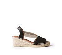 Espadrille Cuir Femme - TEIDE-P - Noir, 37 EU
