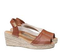 Espadrille Cuir Femme - TEIDE-P - Nougat, 38 EU