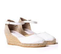 Espadrille en Lin pour Femme - CALDES - Blanc, 36 EU