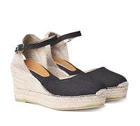 Espadrille en Lin pour Femme - Laia-NT - Noir, 38 EU
