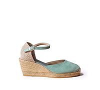 Espadrille Femme en Daim - Lloret-5 - Menthe, 39 EU