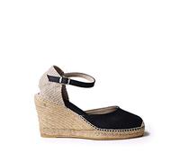 Espadrille Femme en Lin - PORTBOU Noir, 42 EU