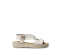 Espadrille Femme en Tissu élastique - EIRE-TR Ecru, 38 EU